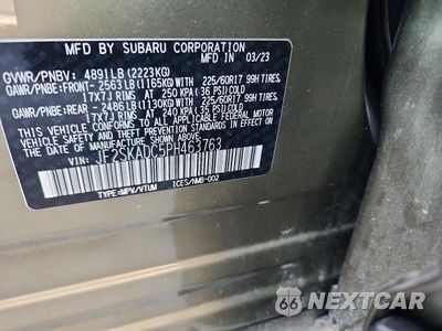 Zdjęcie 14 z 14 samochodu: 2023 SUBARU FORESTER PREMIUM VIN:JF2SKADC5PH463763 - miniatura