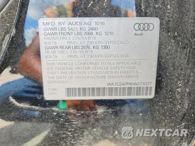 Zdjęcie 13 z 13 samochodu: 2017 AUDI Q5 PREMIUM VIN:WA1C2AFPXHA073037 - miniatura