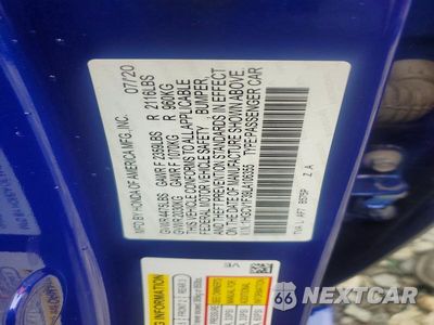 Zdjęcie 12 z 12 samochodu: 2020 HONDA ACCORD SPORT VIN:1HGCV1F39LA106355 - miniatura