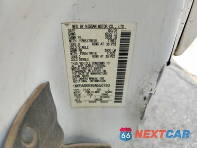 Zdjęcie 12 z 12 samochodu: 2005 NISSAN TITAN XE VIN:1N6BA06B85N550780 - miniatura