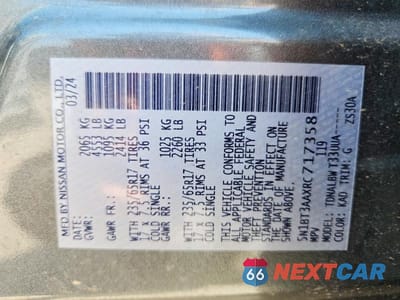 Zdjęcie 14 z 14 samochodu: 2024 NISSAN ROGUE S VIN:5N1BT3AAXRC717358 - miniatura