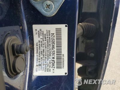 Zdjęcie 12 z 12 samochodu: 2009 HONDA CIVIC LX VIN:2HGFA16579H505124 - miniatura