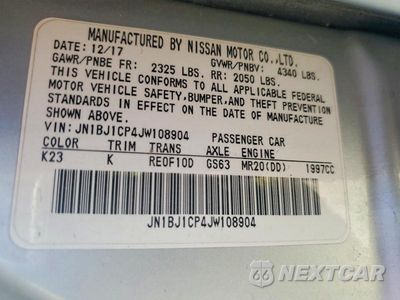 Zdjęcie 14 z 14 samochodu: 2018 NISSAN ROGUE SPORT SV VIN:JN1BJ1CP4JW108904 - miniatura
