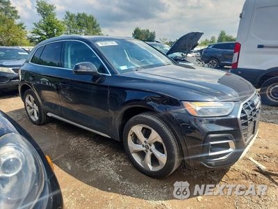 Czwarte zdjęcie samochodu z boku: 2021 AUDI Q5 PREMIUM PLUS VIN:WA1BAAFY0M2057411 - miniatura