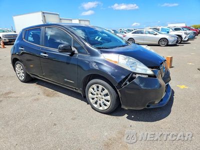 Czwarte zdjęcie samochodu z boku: 2014 NISSAN LEAF S VIN:1N4AZ0CP0EC331031 - miniatura