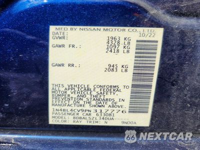 Zdjęcie 12 z 12 samochodu: 2023 NISSAN ALTIMA SR VIN:1N4BL4CV9PN317776 - miniatura