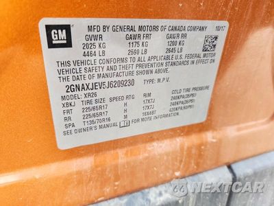 Zdjęcie 13 z 13 samochodu: 2018 CHEVROLET EQUINOX LT VIN:2GNAXJEV5J6209230 - miniatura