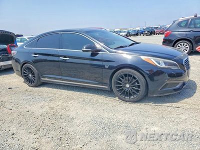 Czwarte zdjęcie samochodu z boku: 2016 HYUNDAI SONATA HYBRID LIMITED VIN:KMHE34L11GA033534 - miniatura