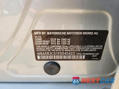 Zdjęcie 12 z 12 samochodu: 2015 BMW 535 XI VIN:WBA5B3C51FD545423 - miniatura
