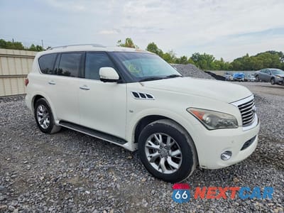 Czwarte zdjęcie samochodu z boku: 2014 INFINITI QX80 BASE VIN:JN8AZ2NF7E9551696 - miniatura
