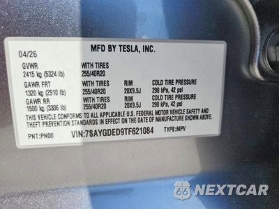 Zdjęcie 13 z 13 samochodu: 2026 TESLA MODEL Y VIN:7SAYGDED9TF621084 - miniatura