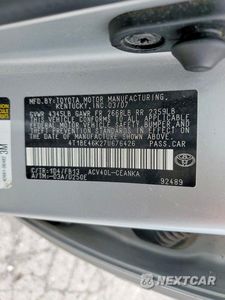 Zdjęcie 12 z 12 samochodu: 2007 TOYOTA CAMRY LE VIN:4T1BE46K27U676426 - miniatura