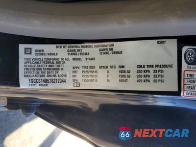 Zdjęcie 12 z 12 samochodu: 2007 CHEVROLET COLORADO VIN:1GCCS149578217044 - miniatura