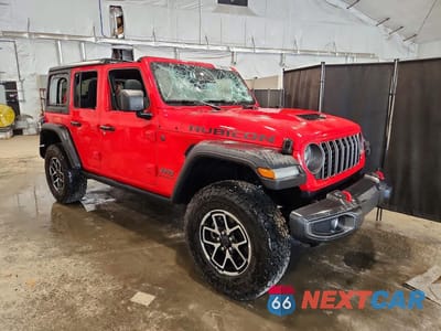 Czwarte zdjęcie samochodu z boku: 2026 JEEP WRANGLER RUBICON VIN:1C4PJXFN4TW270888 - miniatura