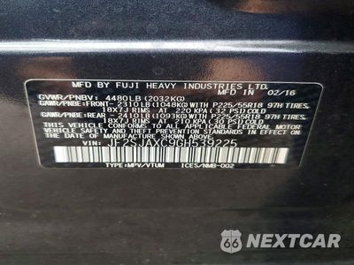 Zdjęcie 13 z 13 samochodu: 2016 SUBARU FORESTER 2.5I TOURING VIN:JF2SJAXC9GH539225 - miniatura