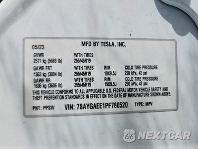 Zdjęcie 12 z 12 samochodu: 2023 TESLA MODEL Y VIN:7SAYGAEE1PF780520 - miniatura