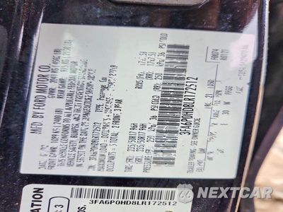 Zdjęcie 13 z 13 samochodu: 2020 FORD FUSION SE VIN:3FA6P0HD8LR172512 - miniatura