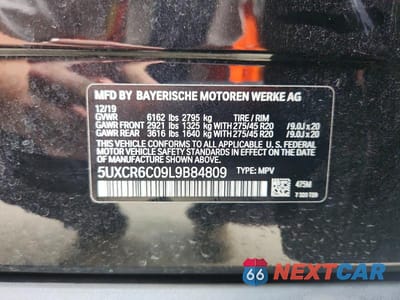 Zdjęcie 13 z 13 samochodu: 2020 BMW X5 XDRIVE40I VIN:5UXCR6C09L9B84809 - miniatura