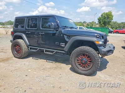 Czwarte zdjęcie samochodu z boku: 2021 JEEP WRANGLER UNLIMITED SPORT VIN:1C4HJXDN5MW554426 - miniatura