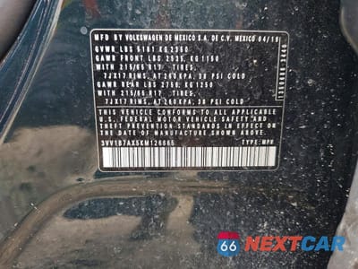 Zdjęcie 13 z 13 samochodu: 2019 VOLKSWAGEN TIGUAN S VIN:3VV1B7AX5KM126665 - miniatura