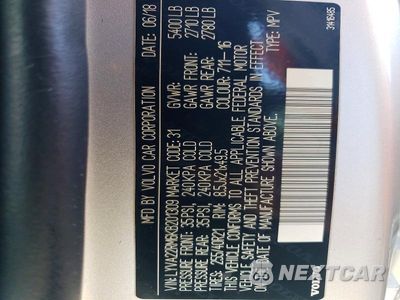 Zdjęcie 12 z 12 samochodu: 2019 VOLVO XC60 T6 R-DESIGN VIN:LYVA22RM6KB201309 - miniatura
