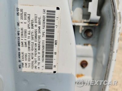 Zdjęcie 12 z 12 samochodu: 2007 HONDA ACCORD EX VIN:1HGCM66887A081711 - miniatura