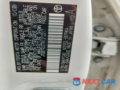 Zdjęcie 12 z 12 samochodu: 2008 TOYOTA YARIS BASE VIN:JTDBT923781212217 - miniatura