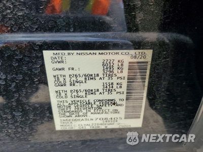 Zdjęcie 12 z 12 samochodu: 2020 NISSAN FRONTIER SV VIN:1N6ED0EA3LN708405 - miniatura