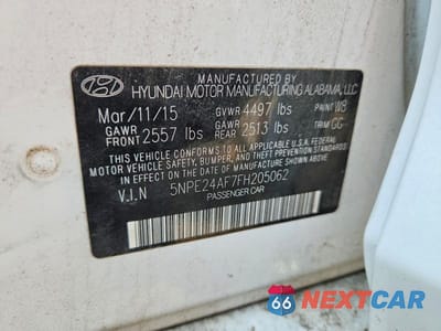 Zdjęcie 12 z 12 samochodu: 2015 HYUNDAI SONATA SE VIN:5NPE24AF7FH205062 - miniatura