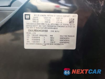Zdjęcie 13 z 13 samochodu: 2017 GMC TERRAIN SLE VIN:2GKALMEK9H6341093 - miniatura