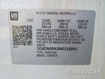 Zdjęcie 12 z 12 samochodu: 2022 CADILLAC CT5 PREMIUM LUXURY VIN:1G6DN5RK6N0118990 - miniatura