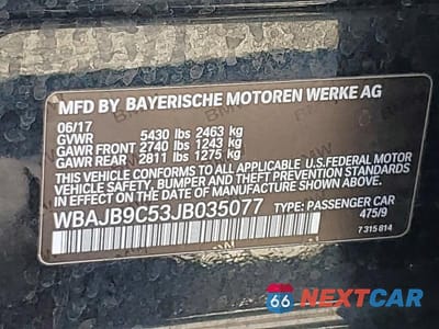 Zdjęcie 12 z 12 samochodu: 2018 BMW M550XI VIN:WBAJB9C53JB035077 - miniatura