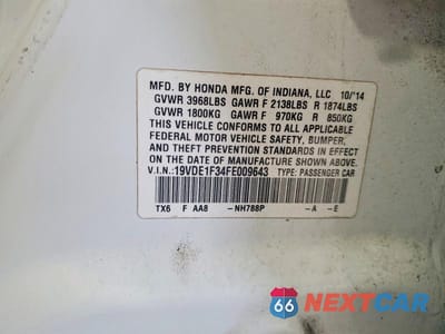 Zdjęcie 12 z 12 samochodu: 2015 ACURA ILX 20 VIN:19VDE1F34FE009643 - miniatura