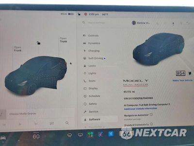 Zdjęcie 9 z 12 samochodu: 2020 TESLA MODEL Y VIN:5YJYGDEF0LF049983 - miniatura