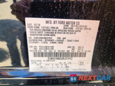 Zdjęcie 13 z 13 samochodu: 2018 LINCOLN MKT VIN:2LMHJ5NK0JBL01942 - miniatura