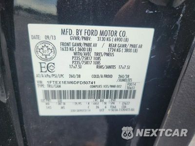 Zdjęcie 12 z 12 samochodu: 2013 FORD F150 SUPER CAB VIN:1FTEX1EM6DFD50741 - miniatura