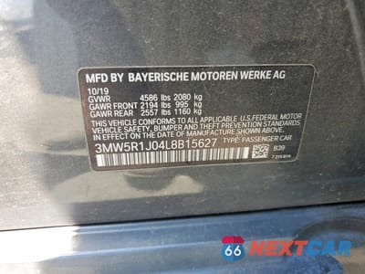 Zdjęcie 13 z 13 samochodu: 2020 BMW 330I VIN:3MW5R1J04L8B15627 - miniatura