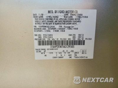 Zdjęcie 12 z 12 samochodu: 2010 FORD TAURUS SEL VIN:1FAHP2EW7AG129505 - miniatura
