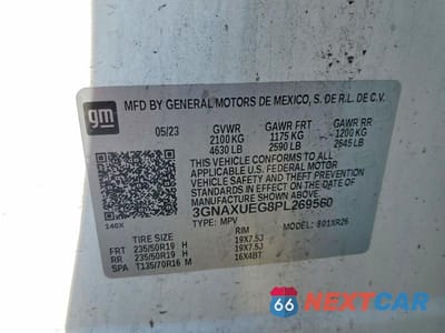 Zdjęcie 13 z 13 samochodu: 2023 CHEVROLET EQUINOX LT VIN:3GNAXUEG8PL269560 - miniatura