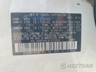 Zdjęcie 13 z 13 samochodu: 2020 SUBARU OUTBACK VIN:4S4BTAAC4L3123054 - miniatura