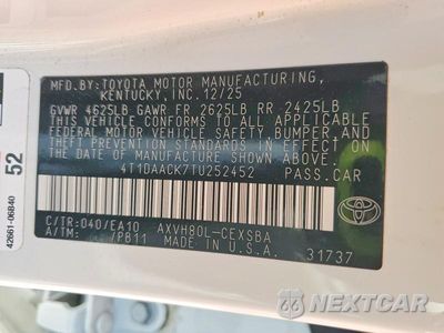 Zdjęcie 13 z 13 samochodu: 2026 TOYOTA CAMRY SE VIN:4T1DAACK7TU252452 - miniatura