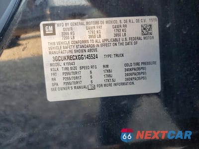 Zdjęcie 13 z 13 samochodu: 2016 CHEVROLET SILVERADO K1500 LT VIN:3GCUKRECXGG145524 - miniatura