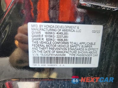Zdjęcie 12 z 12 samochodu: 2022 ACURA ILX PREMIUM A-SPEC VIN:19UDE2F81NA006288 - miniatura