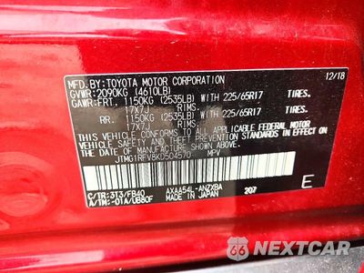 Zdjęcie 13 z 13 samochodu: 2019 TOYOTA RAV4 LE VIN:JTMG1RFV8KD504570 - miniatura