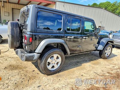 Trzecie zdjęcie samochodu z tyłu: 2018 JEEP WRANGLER UNLIMITED SPORT VIN:1C4HJXDG1JW287427 - miniatura