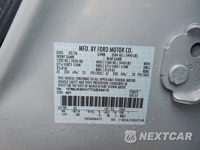 Zdjęcie 13 z 13 samochodu: 2026 FORD EXPLORER ST-LINE VIN:1FMUK8KH7TGB09415 - miniatura