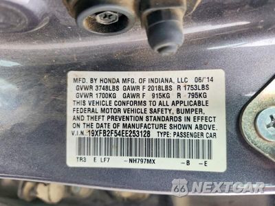 Zdjęcie 13 z 13 samochodu: 2014 HONDA CIVIC LX VIN:19XFB2F54EE253128 - miniatura