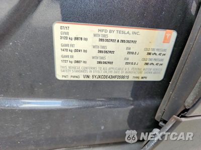 Zdjęcie 13 z 13 samochodu: 2017 TESLA MODEL X VIN:5YJXCDE43HF059615 - miniatura