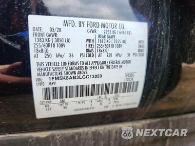 Zdjęcie 13 z 13 samochodu: 2020 FORD EXPLORER POLICE INTERCEPTOR VIN:1FM5K8AB3LGC13059 - miniatura