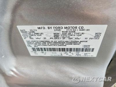Zdjęcie 13 z 13 samochodu: 2012 FORD ESCAPE LIMITED VIN:1FMCU9EG0CKC26006 - miniatura